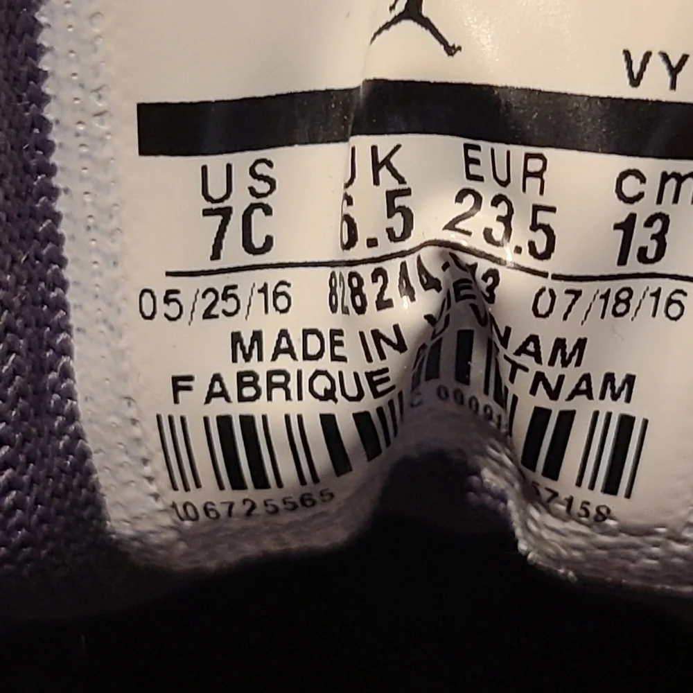 Nike Jordan Sneakers, Infant /Kids, Grey, Size 7C (Infant)